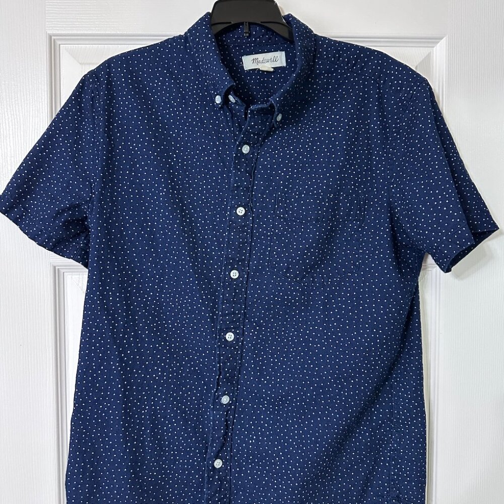 Madewell Short Sleeve Blue Button Down